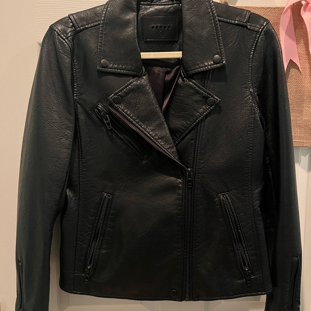 Blank NYC Women's Black Leather Jacket Size M